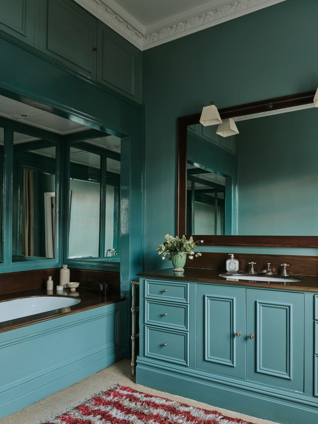 Image may contain Indoors Interior Design Sink Sink Faucet Furniture and Corner