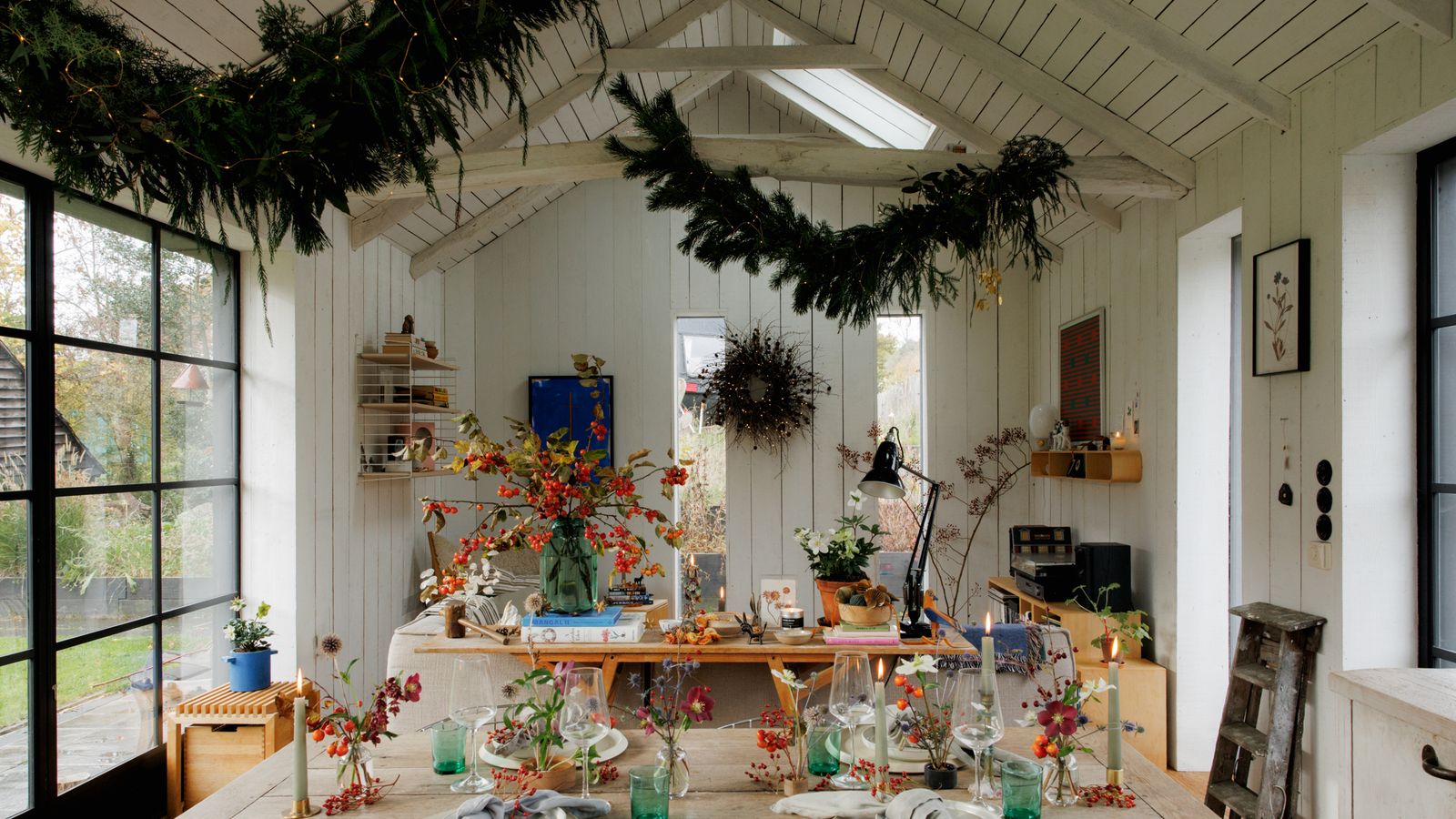 How florist Graeme Corbett decorates his cowshed-turned-house for Christmas